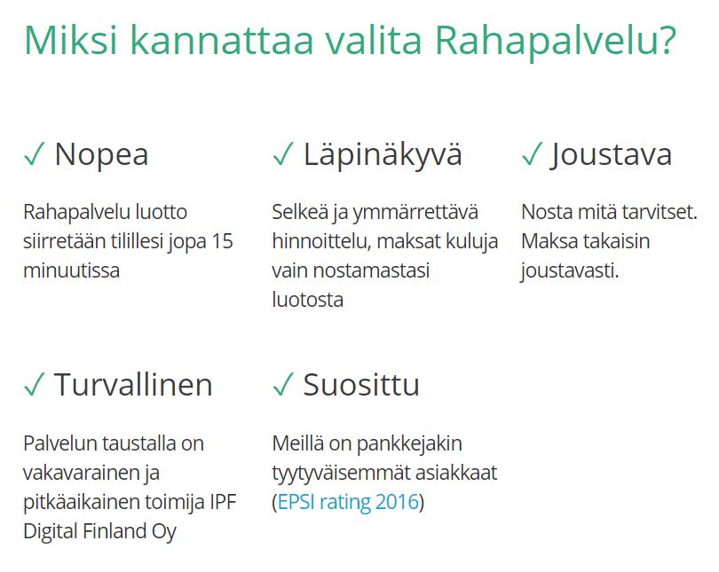 Lue miksi valita Rahapalvelu
