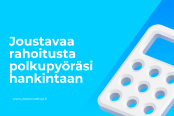 Joustavaa rahoitusta polkupyöräsi hankintaan 2