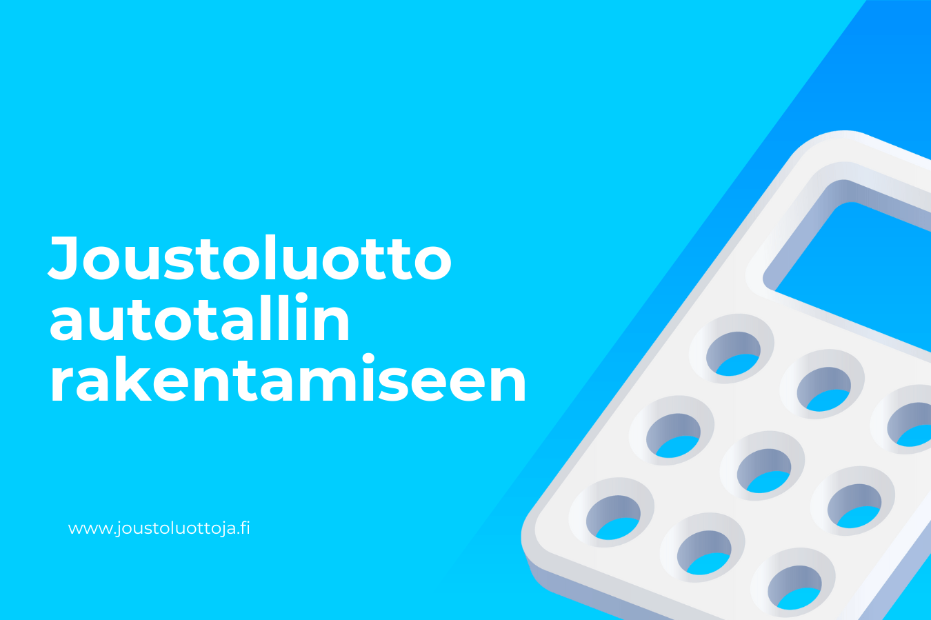 Joustoluotto autotallin rakentamiseen 1