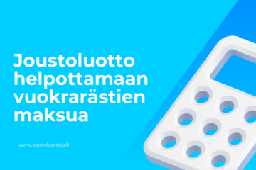 Joustoluotto helpottamaan vuokrarästien maksua 38