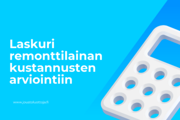 Laskuri remonttilainan kustannusten arviointiin 22